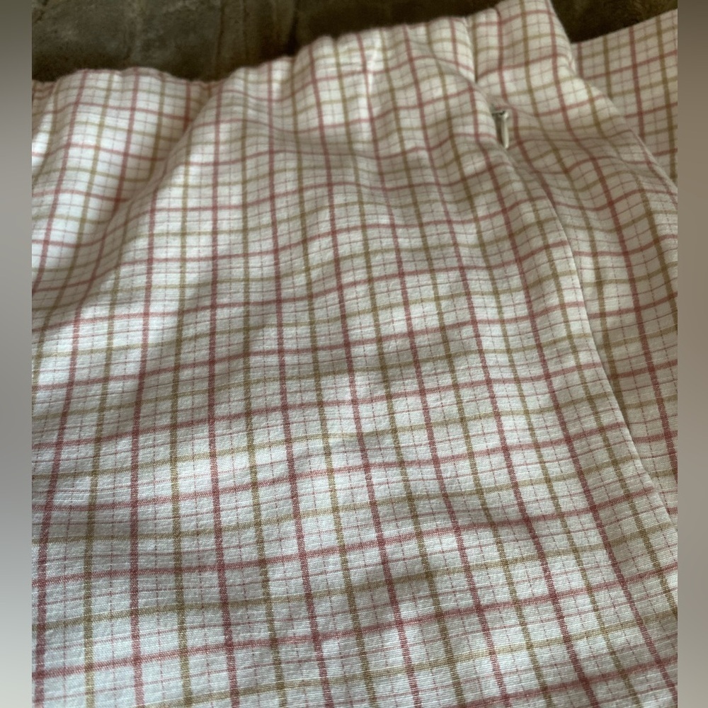 🌟 J. Jill Cotton stretch Pants Cream Tan, White Baby Pink comfy striped pants - Picture 12 of 14